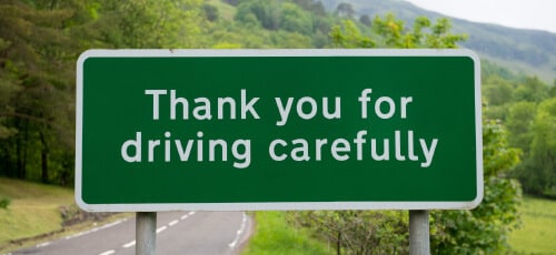 Thank you for driving carefully